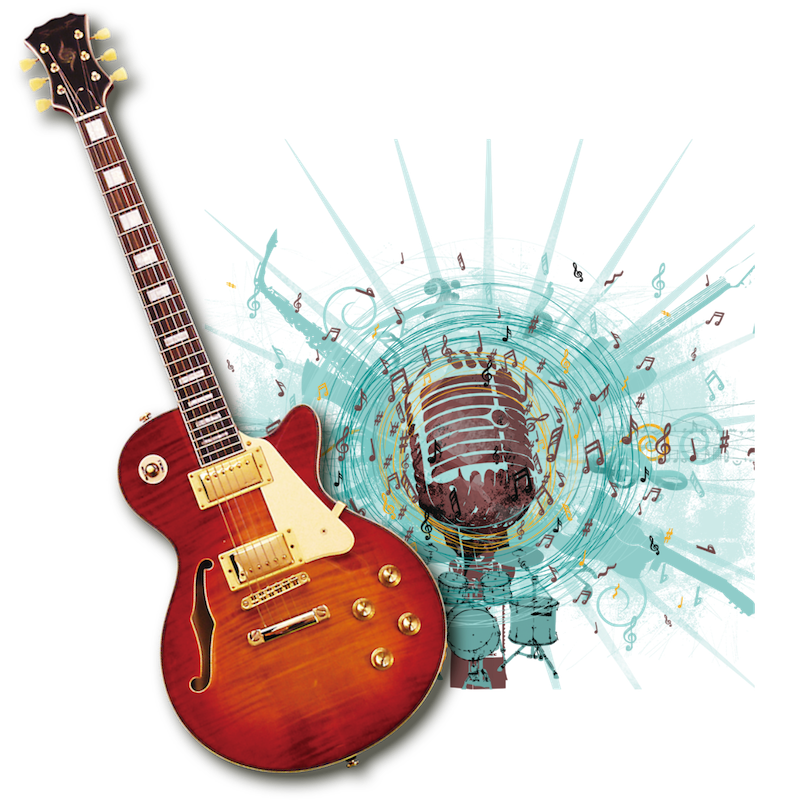 Rock guitarra y micro